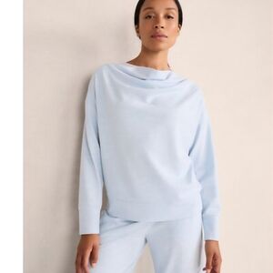 Haven Well Within Drapey Lightweight Pullover Sweater Sz M Powder Blue